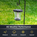 Glass Solar Lantern Outdoor Lights Waterproof, Flickering Flame Solar Lights with Modular Design, Auto On/Off Decorative Hanging Lanterns for Patio Garden Pathway Camping Deck Yard (2 Pack) by CozyNest Decor