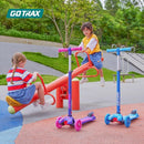 Gotrax KS1 Kids Kick Scooter, LED Lighted Wheels and 3 Adjustable Height Handlebars, Lean-to-Steer & Widen Anti-Slip Deck, 3 Wheel Scooter for Boys & Girls Ages 2-8 and up to 110 Lbs by TinyTreasures Baby Boutique