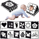 URMYWO Black and White Tummy Time High Contrast Newborn Toys 0-3 Months, Soft Baby Book, Visual Stimulation Montessori Sensory Infant Toys 0-6-12 Months, Shower Gift for Boys Girls by TinyTreasures Baby Boutique