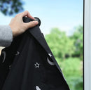 Amazon Basics Portable Blackout Curtain Shade with Suction Cups, 50" W x 78" L, 1-Pack, Moon and Stars by TinyTreasures Baby Boutique