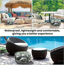 2 Pack Outdoor Inflatable Ottoman Waterproof Inflatable Pouf Foot Rest with Handle D21 x H9 Portable for Patio Camping Garden or Home by CozyNest Decor