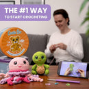 Cookie Box Crochet Kit for Beginners - Learn to Craft Amigurumi Stuffed Animals - Knitting Gift for Kids and Adults - Beginner-Friendly Yarn - Stitch-by-Stitch Video Tutorial - Jellyfish Jenny by TinyTreasures Baby Boutique