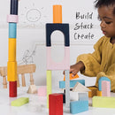 Le Toy Van - Educational Wooden Building Blocks 60 Piece Set Toy | Montessori Style Shape & Colour Development Toy - Suitable for 12 Months + (PL135) by TinyTreasures Baby Boutique