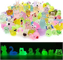 Luminous Woodland Mini Resin Animals Figures 100 Pcs Glow in The Dark Tiny Plastic Animals Small Little Miniature Animals Figurines for Hiding Miniature Fairy Garden Accessories by GreenHaven Gardens