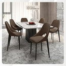 LeisureMod Amalfi Upholstered Fabric Dining Chair – Modern Side Chair with Iron Legs, Mid-Century Accent Chair for Dining Room or Kitchen by CozyNest Decor