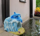 Dolphin Statue 3"x4" Gutter Downspout Extension Decor, Whimsical Garden Rain Diverter, Outdoor Decor Sculpture Ornament, Gutter Extender Diverter, Splash Blocks for Gutters Downspouts by GreenHaven Gardens
