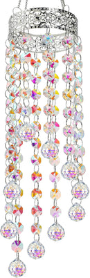 Crystal Suncatcher Chandelier Wind Chime, Crystal Prisms Balls Beads Pendant, Rainbow Maker Window Indoor Sun Catcher by GreenHaven Gardens