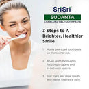 Sri Sri Tattva Sudanta Charcoal Toothpaste Gel – SLS, Fluoride Free Herbal Toothpaste with Neem & Ayurvedic Herbs – Natural Teeth Whitening, Fresh Breath, Oral & Gum Health – 100g Tube (Pack of 1) by CozyNest Decor