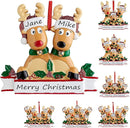 Personalized Christmas Ornaments 2025 Family of 2/3/4/5/6/7/8 Deer Christmas Ornaments Custom Name Customized Gifts for Xmas Tree,Family of 2 by TinyTreasures Baby Boutique