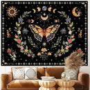 Lunerfex Boho Butterfly Tapestry Flower Moon Wall Tapestry, Moon Phases Tapestries for Bedroom Cute Tapestries Wall Hanging for Bedroom Living Room Decor Butterfly-1 44"x60" by CozyNest Decor
