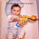 TUMAMA Giraffe Hanging Rattle Toys, Soft Baby Hanging Toys with Wind Chimes, Stroller Car Seat Crib Plush Animal Activity Toys Gift for Newborn Toddlers 0,3,6,9,12,36 Month by TinyTreasures Baby Boutique