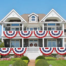 3x6 Ft 6 Pack American Pleated Fan Flag, Patriotic Half Fan Banner American Flag Decoration Bunting for Outside Red White and Blue Decor Independence Day Memorial Day 4th of july Decorations by GreenHaven Gardens