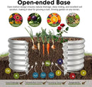 4x4ft Petal Galvanized Raised Garden Bed Kits 16" Tall Outdoor Large Metal Modular Planter Box 9-in-1 Raised Beds for Gardening,Vegetables,Fruits,Flowers & Herbs (Silver) by GreenHaven Gardens