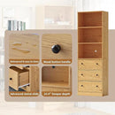 71" Tall Bookshelves Set of 4, 2 Bookcases with Drawers & 2 Bookshelves with Doors, Wooden Bookshelves Floor Standing Display Storage Shelves Home Decor Furniture for Home Office, Living Room by CozyNest Decor