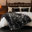 BENVWE Fluffy Faux Fur Throw Blanket for Couch, Soft Plush Thick Cozy Fuzzy Luxury Minky Bubble Blanket for Home Living Room Decor Gift for Women, Tie-dye Grey, 50" x 60", 1100GSM by CozyNest Decor