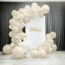 JOYIN 150 Pcs Sand White Balloons, Different Sizes 18 12 10 5 Inch Sand White Latex Balloon Arch Kit with Instruction for Birthday Party Graduation Wedding Holiday Decoration by TinyTreasures Baby Boutique