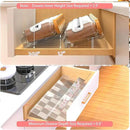 4-Tier Non-Slip Spice Drawer Organizer, 4-Pack Checkered Frosted Clear Acrylic, Expandable (11''-22'') Spice Rack for Kitchen Drawer Storage – Holds Seasonings, Herbs, and Spices (Jars Not Included) by CozyNest Decor