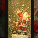 Eldnacele Christmas Snow Globe Lantern with Music, Battery Operated Lighted Swirling Glitter Water Lantern with Timer for Christmas Home Decoration, Santa by CozyNest Decor