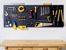 WallPeg Pegboard Panels Garage Organization - 12 ea (24"x16") Black Peg Board Panel Set - (PB-1-B) Tool Organizer, Crafts, Shop, Home, Office, Wall Storage Kit by GreenHaven Gardens