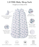 Baby Sleep Sack 2-4 T 95% Rayon from Bamboo 5% Spandex Boys & Girls Wearable Blanket 1.0 TOG Toddler Sleeping Sack 2- Way Zipper X-Large by TinyTreasures Baby Boutique