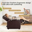 ANJ Power Home Theater Seating Set of 2, Brown Faux Leather Electric Recliner Chair with Powered Headrest, Dual Motors Movie Reclining Chairs with LED Lights,USB Port,Cup Holders, Hidden Arm Storage by CozyNest Decor