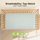 KeaBabies 2-Pack Muslin Crib Sheets for Boys, Girls - 100% Organic Cotton Fitted Baby Crib Mattress Sheet, Soft Breathable Standard Toddler Bed Cover Bedding Set, Neutral, Durable 52x28 (Willow) by TinyTreasures Baby Boutique