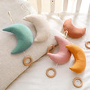 let's make Baby Travel Toy with Music Box - Brahm's Lullaby Pull Musical Toy, Mobile Crib Bed Bell for Carriers and Cribs Beige Moon Music Box by TinyTreasures Baby Boutique