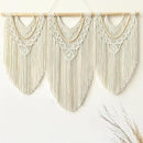 large macrame wall hanging - Boho Tapestry Macrame Wall Decor Art- Chic Bohemian Handmade Woven Tapestry Home Decoration for Bedroom Living Room Apartment Wedding Party - 43"x32" (Beige-Wood Bead) by CozyNest Decor