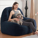 Homguava Bean Bag Chairs for Adults,Giant Beanbag Couch Adult Bean Bag Chair with Filler Included,Modern Lazy Sofa Comfy Chair for Living Room(Blue) by CozyNest Decor