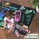 Play Gaming Rug for Bedroom Gamer Mat Gamepad for Boys Room 2x3 for Playroom Decor Washable by TinyTreasures Baby Boutique