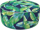 LVTXIII Inflatable Stool Ottoman Footrest with Handle, All Weather Foot Rest, Indoor or Outdoor Use for Home Patio Garden and Camping, D21 x H9, Hanalei Lagoon by CozyNest Decor
