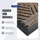 Mibao Front Door Mat Outside Entrance, Durable Outdoor Indoor Mat, Low Profile Heavy Duty Doormat, Non-Slip, Traps Dirt and Moisture, Easy Clean Patio Porch Entryway Mat, 17" x 29.5", Brown by CozyNest Decor