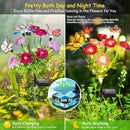 Solar Garden Lights, 3 Pack Swaying Solar Lights with 9 Butterflies & 21 Blooming Flowers, Solar Flowers Lights Outdoor Waterproof, Auto On/Off Solar Outdoor Lights for Yard Patio, Gift by GreenHaven Gardens