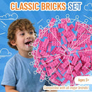 Strictly Briks Classic Bricks Starter Kit - 96 Pink 2x4 Blocks - Creative Play Set for Ages 3+ - Compatible with Major Brick Brands & Block Kits by TinyTreasures Baby Boutique