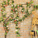 JUSTOYOU 2 Pack (15.8FT) Fake Rose Garland, Artificial Rose Vines Flowers Hanging Silk Rose Vine Wedding Home Backdrop Party Arch Arrangement Decoration by GreenHaven Gardens