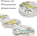 Sungmor 3PC Pretty Garden Stepping Stones, 9.5" Large Concrete Decorative Stones with Beautiful Pattern, Unique Outdoor Lawn Accents, Yard Walkway Flower Bed Wall Shelf Welcome Friends Decorations by CozyNest Decor