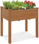 Best Choice Products 34x18x30in Raised Garden Bed, Elevated Wood Planter Box Stand for Kids, Backyard, Patio, Balcony w/Bed Liner, 150lb Capacity - Acorn Brown by GreenHaven Gardens
