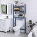 SMIBUY Bathroom Storage Shelf, Bamboo Over-The-Toilet Organizer Rack, Freestanding Toilet Space Saver with 3-Tier Adjustable Shelves (Grey) by CozyNest Decor