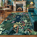 LIVEBOX Washable Bedroom Rug 8x10 Under Bed, Modern Stain Resistant Dark Green Botanical Rug for Living Room Playroom Kids Boy Room, Non-Slip Jungle Forest Print Rugs for Nursery Baby by CozyNest Decor