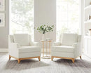 Oversized Accent Chair, Modern Boucle Armchair with Wood Legs, Modern Reading Chair with Thick Cushion, Comfy Chairs for Living Rooms, Bedrooms, Reading nooks and Apartments by CozyNest Decor