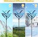 LimeHill Wind Spinner for Yard and Garden - Large Metal Kinetic Wind Sculptures for Outdoor Decorations (Blue Magnolia) by CozyNest Decor