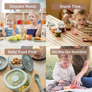 Moonkie Silicone Snack Containers for Kids | 8 oz Baby Food Storage Containers with Airtight Lids and A Snack Lid | Baby Food Jars | BPA Free | Freezer & Dishwasher Safe | 3 Pack by TinyTreasures Baby Boutique