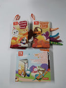 TUMAMA TK 2PCS Baby Books 0-6 Months, Soft Cloth Books for Babies Infants Toddler, Touch and Feel Crinkle Cloth Books 6 to 12 Months, Early Development Interactive Toys Gifts for Boys Girls by TinyTreasures Baby Boutique