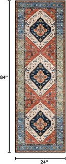 Lahome Boho Kitchen 2x7 Runner Rug - Non-Slip Washable Hallway Runner, Oriental Distressed Non-Shedding Rugs Carpet for Entryway Bedroom Laundry Room by TinyTreasures Baby Boutique