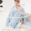 Nursing Cover for Breastfeeding – Privacy Breast Feeding Covers for Women – Soft Lyocell Fabric, Lightweight & Breathable – Multi-Use Scarf, Shawl, Baby Blanket – One Size – with Laundry Bag by TinyTreasures Baby Boutique