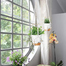 GARDIFE Hanging Planters for Indoor Plants,5Pcs Hanging Basket for Indoor Boho Home Decor,Macrame Plant Hanger,35 Inches,29Inch,23Inch, Ivory,Self Watering Planters, 7/6.5/6/5.5/5 Inch,White&White by GreenHaven Gardens