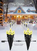 C9 Christmas Pathway Lights Outdoor, 25Ft 20 LED Christmas String Lights with Stakes, 3 Light Modes, Waterproof Connectable Christmas Decorations for Outside Lawn Yard Sidewalk Driveway, Warm White by GreenHaven Gardens