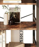 IRONCK Bookshelves and Bookcases, 31.5in Wide Shelf 5-Tier Ladder Shelf 110lbs/shelf Vintage Industrial Style Bookcase for Bedroom Living Room Home, Vintage Brown by CozyNest Decor