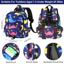 Accmor Toddler Backpack Leash with Anti Lost Wrist Link, Cute Mini Child Walking Harnesses Keep Kids Close Back Pack Rope Tether Rein for Baby Boys (Navy Blue/Dino) by TinyTreasures Baby Boutique