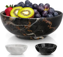 Gusto Nostro 8" Luxury Black Marble Decorative Bowl for Coffee Table - Elegant Decorative Fruit Bowl for Kitchen Counter - Heavy Stone Entryway Catch All for Keys, Potpourri Holder Centerpiece, Medium by CozyNest Decor